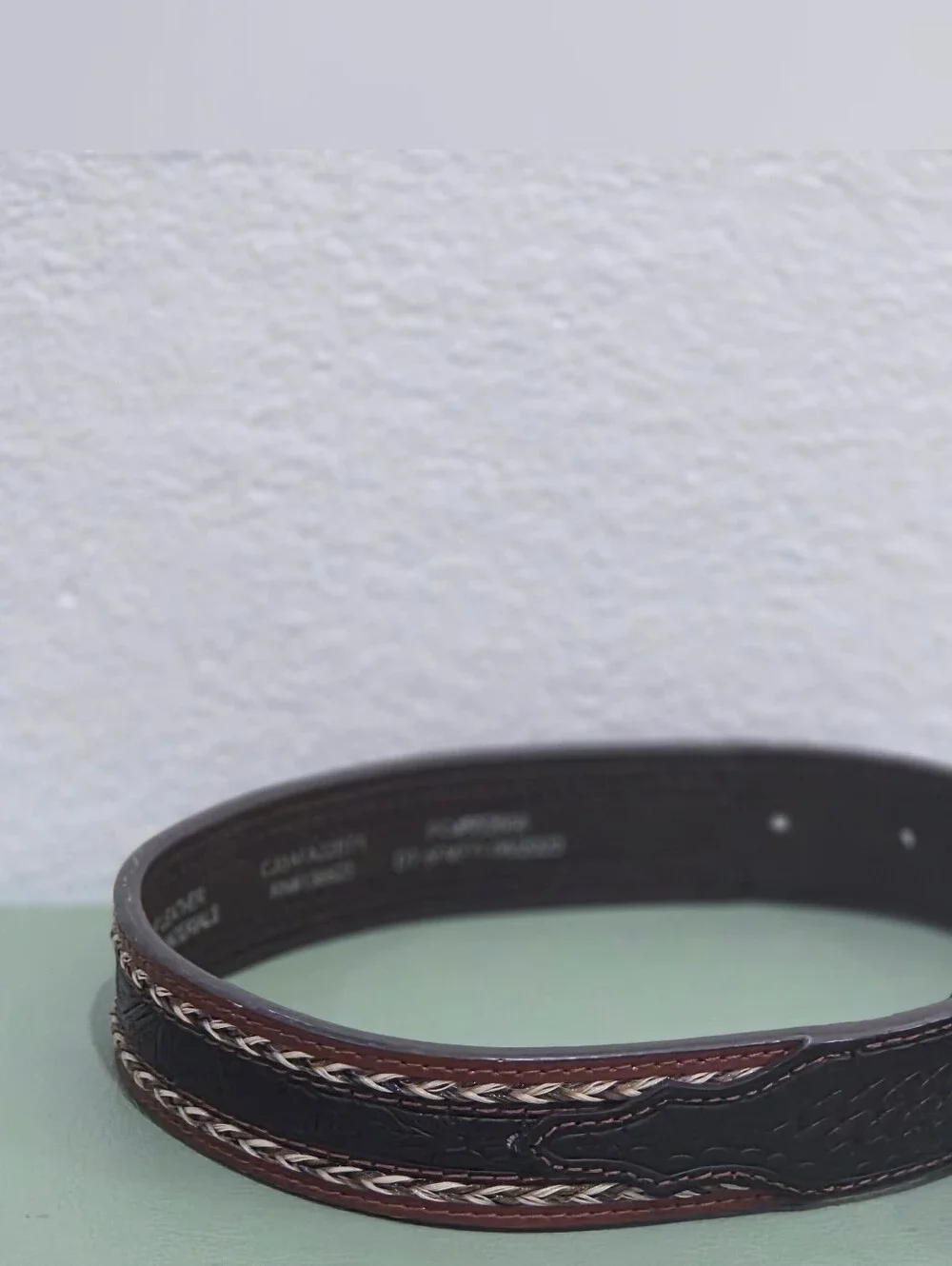 Cody James Brown Hand-Tooled Leather Western Design Toddler Belt
